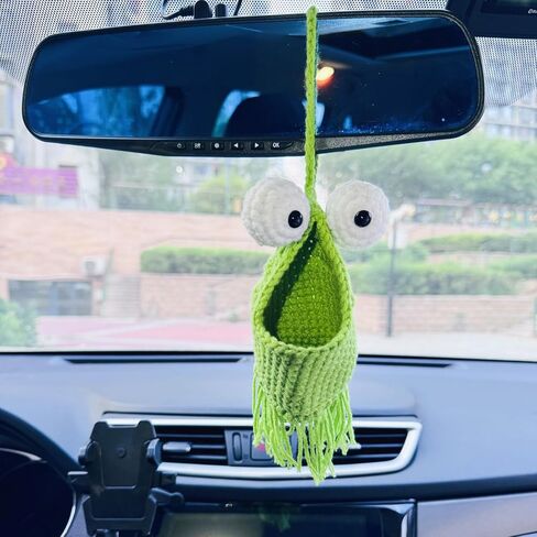 Crochet Yip Yip Car Hanger,Cute Crochet Alien Car Mirror Hanging Accessories,Handmade Yip Yip Rear View Mirror Accessories for Women Girls,Car Decor Automotive Interior Aesthetic (PURPLE) in Saudi Arabia