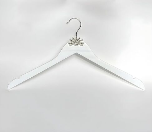Bridal Wedding Dress Hanger for bridal party favors, wedding day photoshoot, bridesmaid proposal and wedding photoshoot accessory Handmade with solid White Wood & Crystal Rhinestone (Classic Muse) in Saudi Arabia