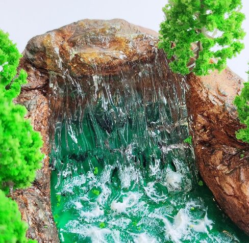 Fairy Garden River Pond, Diorama River Rapids, Realistic River Rapids, Miniature River Pond Stream in Saudi Arabia