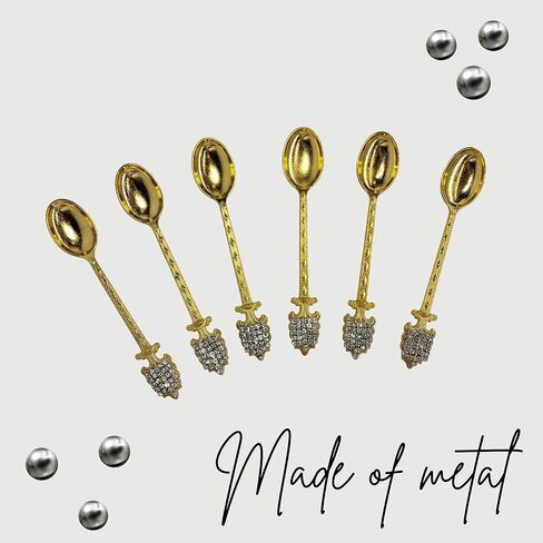 Authentic Ottoman Patterned Turkish Motif Metal Spoon - Ethnic Gift for Coffee and Tea Lovers (Silver) in Kuwait