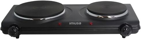 IMUSA Double Electric Hot Plate with Cast Iron Plate for Cooking or Heating, Electric Burner in Saudi Arabia