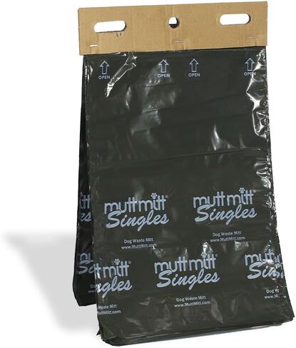 Mutt Mitt® Singles Dog Waste Header Bags multi-product listing - 1,000 Mutt Mitt® Singles Bags perfect for 2 Dog Waste Stations - Single-Ply, thick bag with a bottom gusset, for safer, easier pick-up in Saudi Arabia