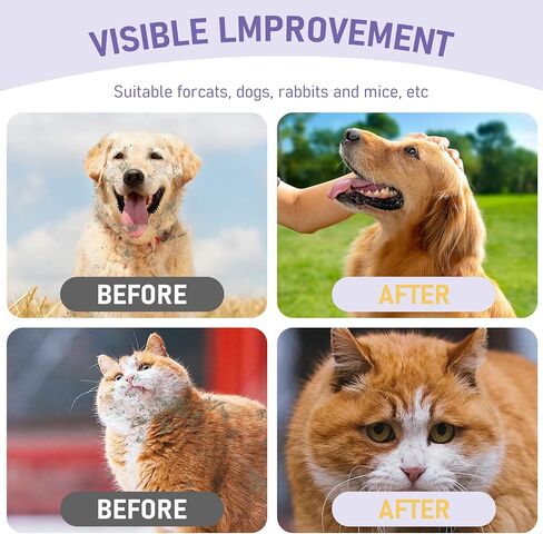 Pet Cleaning Glove Bathing Wipes for Dogs and Cats, Deodorizing No-Rinse Grooming Wipes for Paws, Body, and Butt, Perfect for Pet Dry Cleaning, Daily Care and Travel, Hypoallergenic, Unscented, 8 Pcs in Saudi Arabia
