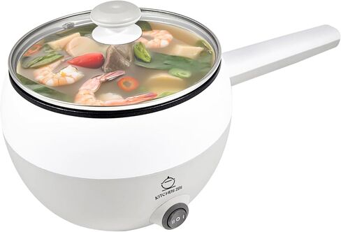 Mini Electric Hot Pot for Cooking: Portable Ramen Cooker: 1.2L Multi-Functional Self Heating Pot, Non-Stick Electric Pot for Pasta, Noodles, Soup, Egg, Portable Cooking Pot, Lazy Pot in Saudi Arabia