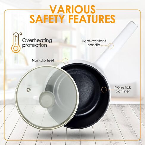 Mini Electric Hot Pot for Cooking: Portable Ramen Cooker: 1.2L Multi-Functional Self Heating Pot, Non-Stick Electric Pot for Pasta, Noodles, Soup, Egg, Portable Cooking Pot, Lazy Pot in Saudi Arabia