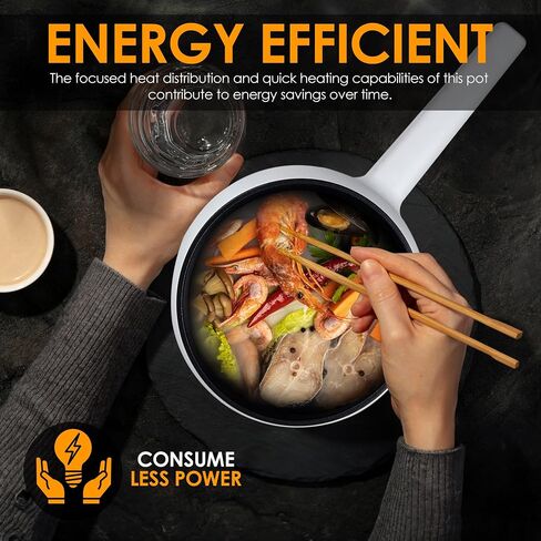 Mini Electric Hot Pot for Cooking: Portable Ramen Cooker: 1.2L Multi-Functional Self Heating Pot, Non-Stick Electric Pot for Pasta, Noodles, Soup, Egg, Portable Cooking Pot, Lazy Pot in Saudi Arabia