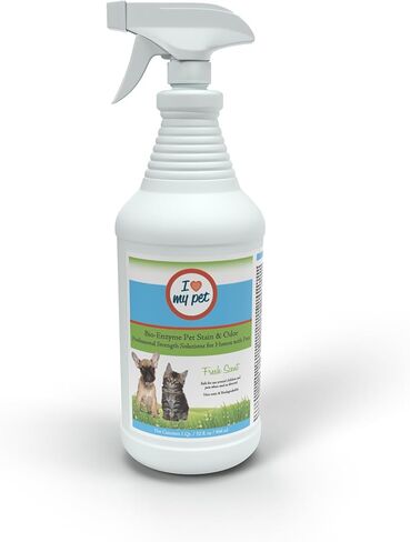 أنا أحب حيواني الأليف: مزيل بقع الحيوانات الأليفة بتقنية الإنزيم الحيوي، قوة احترافية، رائحة منعشة، آمن، غير سام، 32 أونصة in Kuwait