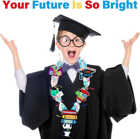 Candy Leis للتخرج 2024، 12 قطعة من أنابيب Candy Lei مقاس 2.8 × 51 بوصة مجموعة أدوات صنع حلوى التخرج مع شريطين ملونين شبكة حلوى Lei لهدايا حفلات التخرج في رياض الأطفال in Kuwait