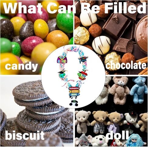 Candy Leis للتخرج 2024، 12 قطعة من أنابيب Candy Lei مقاس 2.8 × 51 بوصة مجموعة أدوات صنع حلوى التخرج مع شريطين ملونين شبكة حلوى Lei لهدايا حفلات التخرج في رياض الأطفال in Kuwait