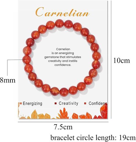Citrine Bracelet for Women 8mm Real Crystal Yellow Citrine Bead Bracelet Natural Stone Bracelet Stretch Gemstone Bracelets Citrine Jewelry for Women Girls in Kuwait