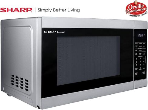 SHARP ZSMC1161KB Oven with Removable 12.4" Carousel Turntable, Cubic Feet, 1000 Watt Countertop Microwave, 1.1 CuFt, Black in Saudi Arabia