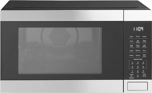 GE GCST10A1WSS 3-in-1 Microwave Oven, 1,050 Watts Air Fryer, Broiler & Convection Mode, Child-Lock Technology, Kitchen Essentials for The Countertop or Dorm Room, 1.0 Cu. Ft, Stainless Steel in Saudi Arabia
