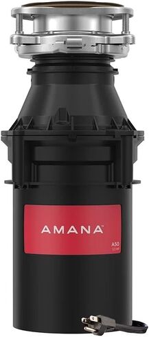Amana A50 W/C Kitchen Garbage, 1/2 HP Motor Continuous Feed Food Waste Disposer, Black in Saudi Arabia