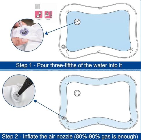 Thickened Water Sensory Playmat for Cats，Water Sensor Play Mat，Water Sensor Playmat with Fish for Cool Comfortable Pet Play （Square） in Kuwait