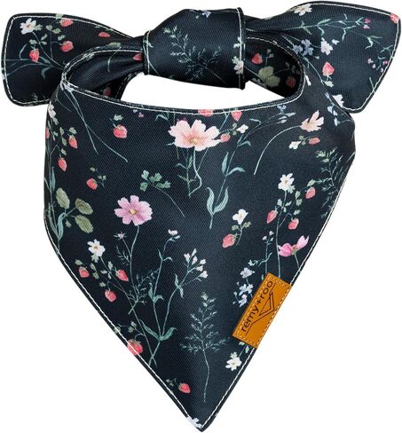 Remy+Roo Spring Dog Bandanas - 4 Pack Meadow Set | Premium Durable Adjustable Polyester Fabric | Patented Shape Girl Dog Bandana, Floral Bandana for Dogs (Small) in Saudi Arabia