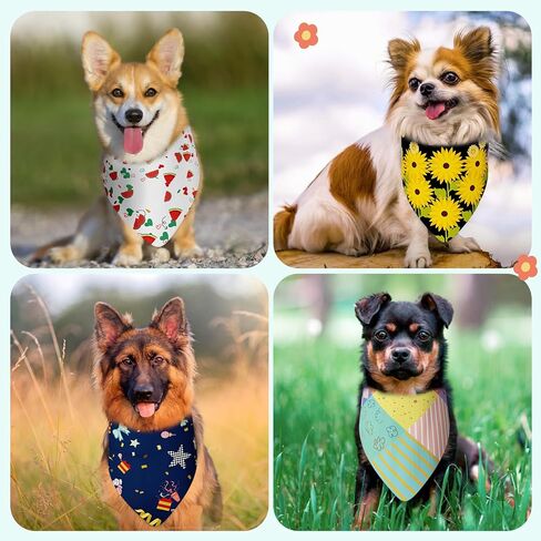 Debei 30Pc Tie Dye Dog Bandanas Bulk Summer Dog Bandanas Bibs Triangle Scarf Colorful Groomers Birthday Gifts Puppy Triangle Kerchiefs for Small Medium Large Dog Cats Pet Costume Decoration(Large) in Saudi Arabia