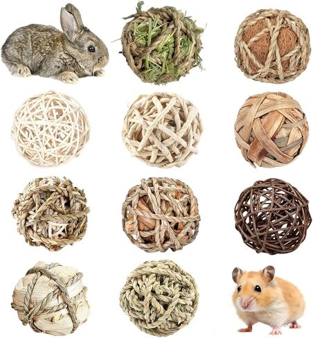 29PCS Bunny Chew Toys,Natural Timothy Hay Carrot Hamster Natural Treats and Chew Accessories for Rabbit Bunny Guinea Pig Hamster Gerbil and Other Small Animals Molar Snacks in Saudi Arabia