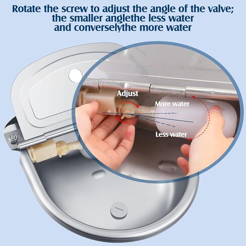 jinei 6 مجموعات سقي أوتوماتيكي للماشية التلقائي وعاء مياه الشرب الحيوان مع صمام تعويم الفولاذ المقاوم للصدأ حوض المياه الكلب موزع المياه للماشية خنزير الأغنام كلب أليف in Kuwait
