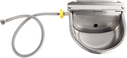 وعاء سقي أوتوماتيكي من الدرجة الزراعية مصنوع من الفولاذ المقاوم للصدأ لحصان الماشية والماعز والأغنام ومياه الكلاب (بدون فتحة تصريف مع أنبوب) in Kuwait