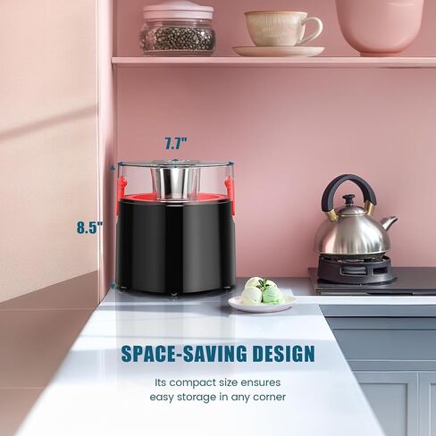 Ice Cream Maker, Ice Cream and Frozen Yogurt Machine, 1.5-Qt Double Insulated Freezer Bowl, LCD Screen and Timer, Quick Results Easy to Clean (Black & Red, medium) in Saudi Arabia