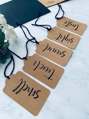 Five 5 Senses Card Set - I love you with all of my senses, Gift for him, Gift for her, Anniversary, Birthday, Valentines Day, Gift Ideas in Saudi Arabia