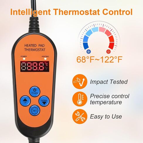حصيرة مقاومة الخبز الحرارية مع غطاء للحفاظ على الحرارة - حصيرة مقاومة الخبز مناسبة لتخمير العجين، حصيرة تسخين العجين المخمر مع مجموعة كومبو للتحكم في الحرارة لصنع الخبز والخبز in Kuwait