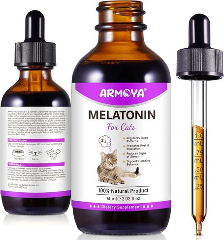 Cat Melatonin - Melatonin for Cats - Cat Calming Treats- Cat Sedative for Grooming - Helps to Support Restful Sleep for Your Cat - Cat Sleep Aid - Anxiety Relief for Cats in Saudi Arabia