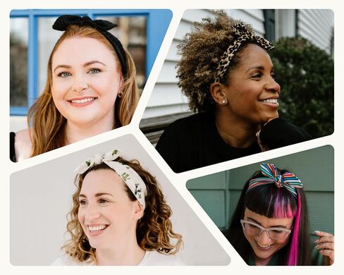 Handmade Headband - Comfortable, Light, Soft, and Stretchy | Washable + Headache Free Design | Crafted in small batches from New York | Bizzy B Crafts (Rosie Floral, Tie) in Saudi Arabia