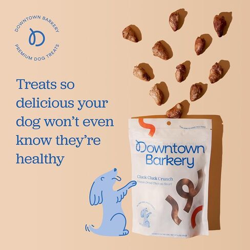 Downtown Barkery Freeze Dried Dog Treats - Single Ingredient, Low Calorie Dog Treats Rich in Vitamins and Minerals - All Natural Dog Treats - Freeze Dried Chicken Hearts for Dogs, 4 Oz in Saudi Arabia
