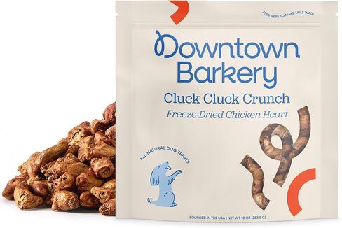 Downtown Barkery Freeze Dried Dog Treats - Single Ingredient, Low Calorie Dog Treats Rich in Vitamins and Minerals - All Natural Dog Treats - Freeze Dried Chicken Hearts for Dogs, 4 Oz in Saudi Arabia