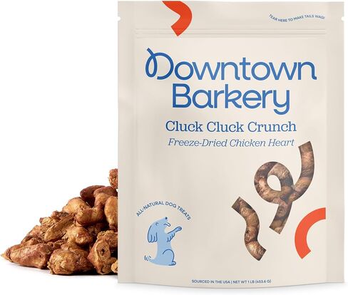 Downtown Barkery Freeze Dried Dog Treats - Single Ingredient, Low Calorie Dog Treats Rich in Vitamins and Minerals - All Natural Dog Treats - Freeze Dried Chicken Hearts for Dogs, 4 Oz in Saudi Arabia
