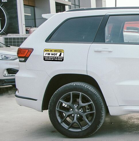 (6 Inches - 3PCS) How Am I Driving Sticker Funny Bumper Decal Im Not This Vehicle is Being Driven By 700 Rats Vinyl Die Cut Sticker Water-Resistand for Car Rear View Mirror Laptop Phone Water Bottle in Saudi Arabia