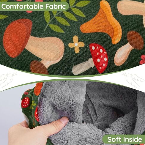 Glittme Guinea Pig Tunnel Machine Washable Guinea Pig Hideout Portable Rabbit Tunnel Soft Ferret Tunnel for Playing Resting Guinea Pig Accessories for Guinea Pig, Hedgehogs, Hamster,Mushrooms in Kuwait