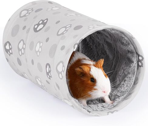 Glittme Guinea Pig Tunnel Machine Washable Guinea Pig Hideout Portable Rabbit Tunnel Soft Ferret Tunnel for Playing Resting Guinea Pig Accessories for Guinea Pig, Hedgehogs, Hamster,Mushrooms in Kuwait