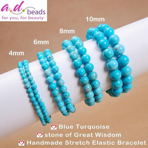 AD Beads Handmade Gemstone Stretch Elastic Bracelet Crystal Healing Reiki Nature's Beauty and Spiritual Essence Unisex (4mm, Selenite Crystal (Inspire treatments)) in Saudi Arabia