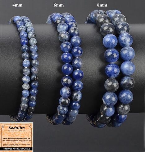 AD Beads Handmade Gemstone Stretch Elastic Bracelet Crystal Healing Reiki Nature's Beauty and Spiritual Essence Unisex (4mm, Selenite Crystal (Inspire treatments)) in Saudi Arabia