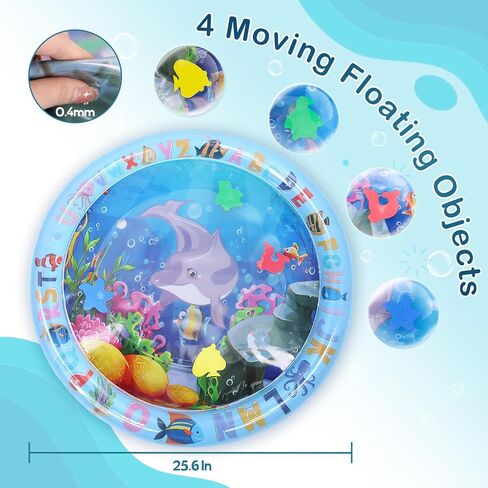Water Sensory Playmat for Cats, Thickened Upgraded Cat Dog Toys Bored Pet Animals Cat Kicker Toys Self Play Mat, Interactive Toys Pet Water Sensory Mat Pad Pet Cooling Mat Indoor Outdoor Exercise in Saudi Arabia