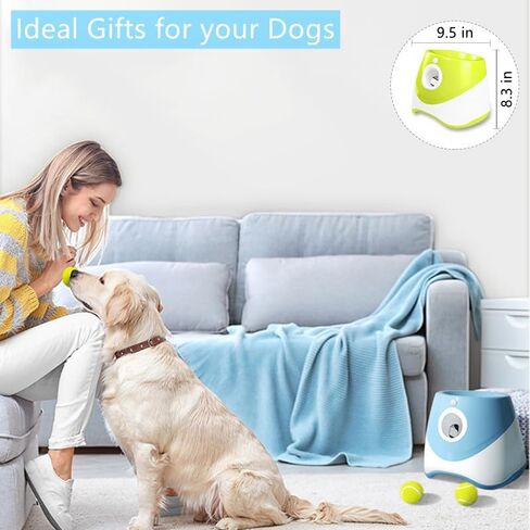 Automatic Ball Thrower for Dogs, Small Dog Ball Launcher with Free 12 PCS Mini Balls, Three-Speed Control Interactive Dog Fetch Machine Toy for Dogs (Ball Thrower for Dogs) in Saudi Arabia