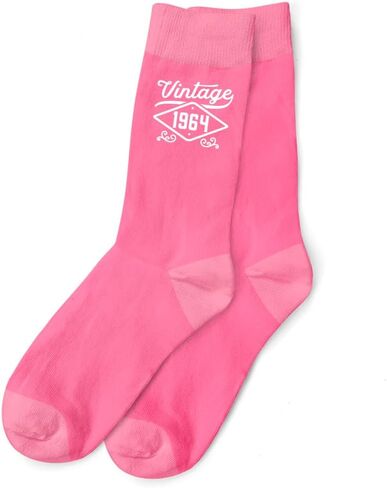 60th Birthday Gift Vintage Novelty Pink Women’s Socks Keepsake Idea 60 Years Old in Saudi Arabia