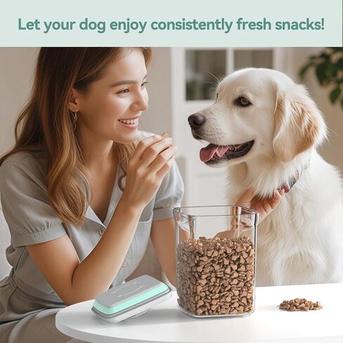 Dog-Cat POP Treat-Airtight jar-Container - 2.2 Qt/2 L | Stackable One-Touch Opening | For Snacks Candy Salt Herbs Spices | BPA-Free in Kuwait