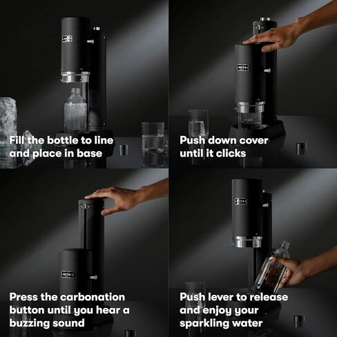 aarke Carbonator Pro, Sparkling & Carbonation Water Machine, Stainless Steel with Glass Reusable Bottle Volume 800 mL (Sand) in Saudi Arabia