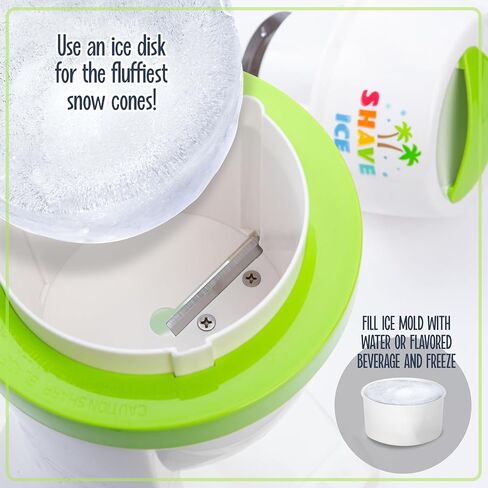 Nostalgia NESHVICE3HSID1 Snow Cone Shaved Retro Table-Top Slushie Machine-Includes 1 Reusable Plastic Cup and Ice Molds, Hawaiian in Saudi Arabia