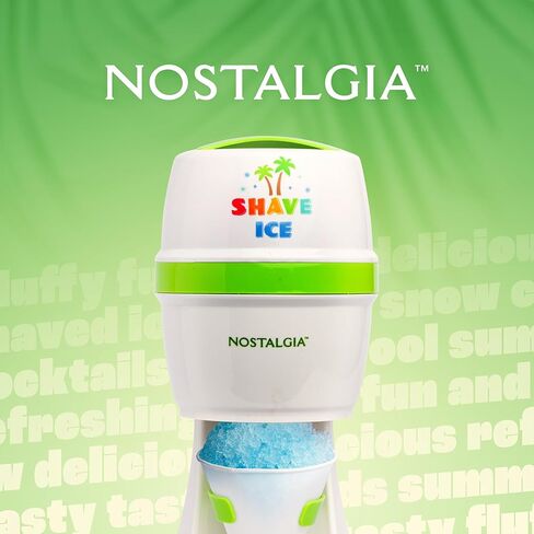 Nostalgia NESHVICE3HSID1 Snow Cone Shaved Retro Table-Top Slushie Machine-Includes 1 Reusable Plastic Cup and Ice Molds, Hawaiian in Saudi Arabia