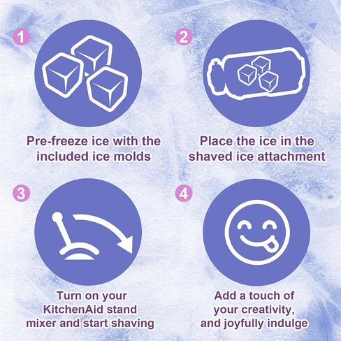 Shaved Ice Attachment for Kitchen aid Stand Mixer, Snow Cone Machine for Kitchen aid, Household Hawaii Shaved Ice Maker, 10 Ice Molds in Saudi Arabia