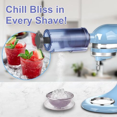 Shaved Ice Attachment for Kitchen aid Stand Mixer, Snow Cone Machine for Kitchen aid, Household Hawaii Shaved Ice Maker, 10 Ice Molds in Saudi Arabia