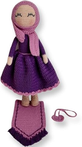 Crochet Hijab Doll, Amigurumi Muslim Doll, Muslim dolls for girls, Muslim toy, Ramadan gift, Muslim Gift, Eid Gifts For Kids, Ramadan gifts for kids (Pink) in Saudi Arabia