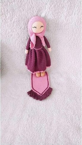 Crochet Hijab Doll, Amigurumi Muslim Doll, Muslim dolls for girls, Muslim toy, Ramadan gift, Muslim Gift, Eid Gifts For Kids, Ramadan gifts for kids (Pink) in Saudi Arabia