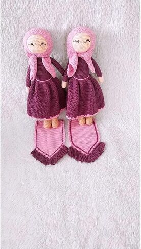 Crochet Hijab Doll, Amigurumi Muslim Doll, Muslim dolls for girls, Muslim toy, Ramadan gift, Muslim Gift, Eid Gifts For Kids, Ramadan gifts for kids (Pink) in Saudi Arabia