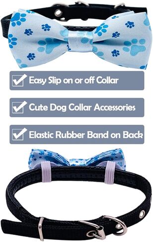 PET SHOW Paw Bone Printed Small Dogs Bowties Collar Charms Bows Attachment Medium Large Puppies Cats Accessories Bulk Slides in Saudi Arabia