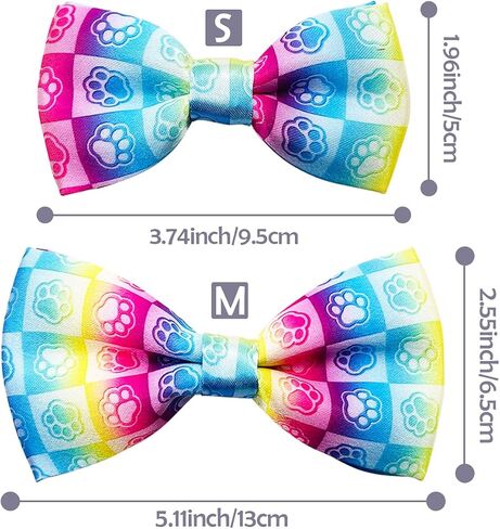 PET SHOW Paw Bone Printed Small Dogs Bowties Collar Charms Bows Attachment Medium Large Puppies Cats Accessories Bulk Slides in Saudi Arabia